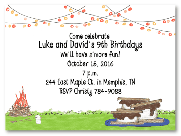 S'mores Party Invitations