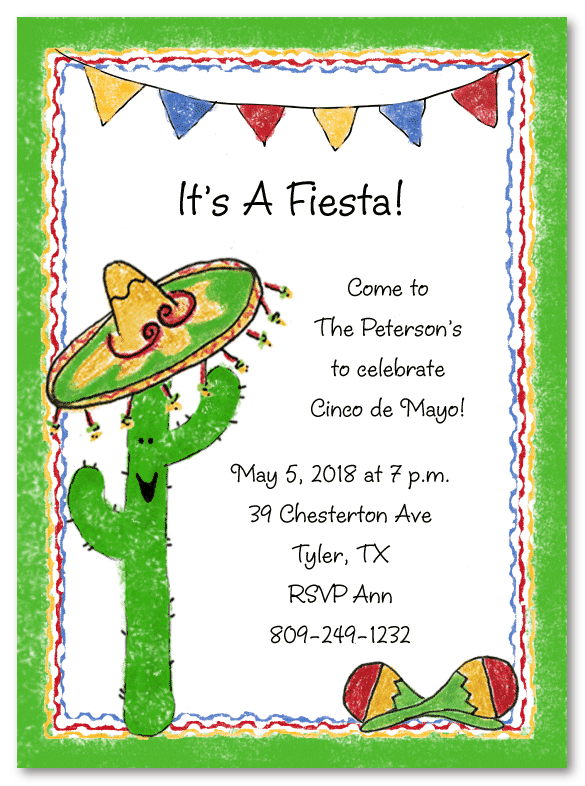 Mexican Cactus Invitations