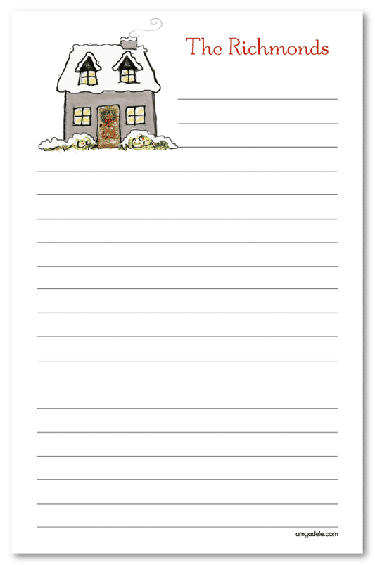 Winter House Note Pad