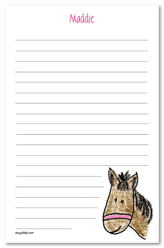 Horse Note Pad