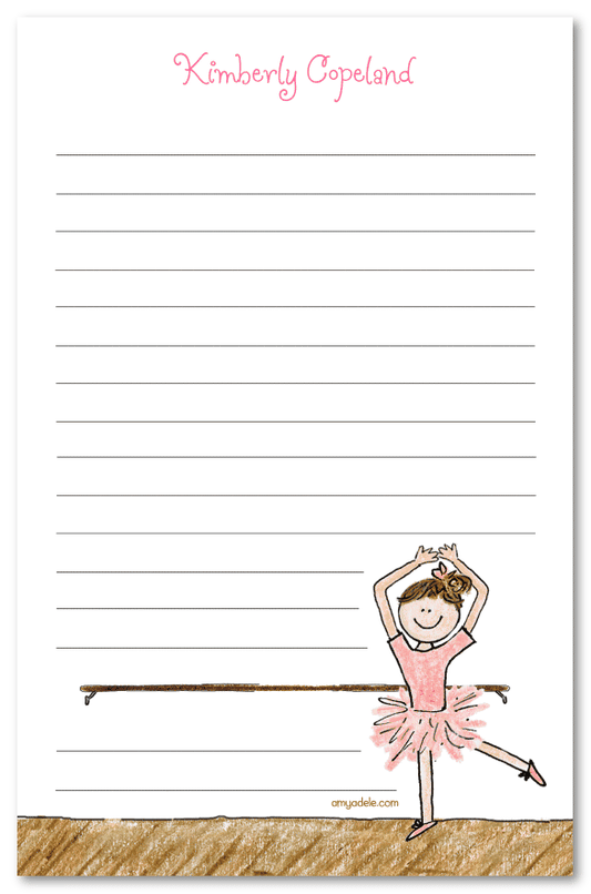 Ballerina Note Pad