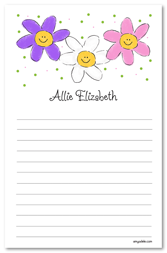 Three Daisies Note Pad