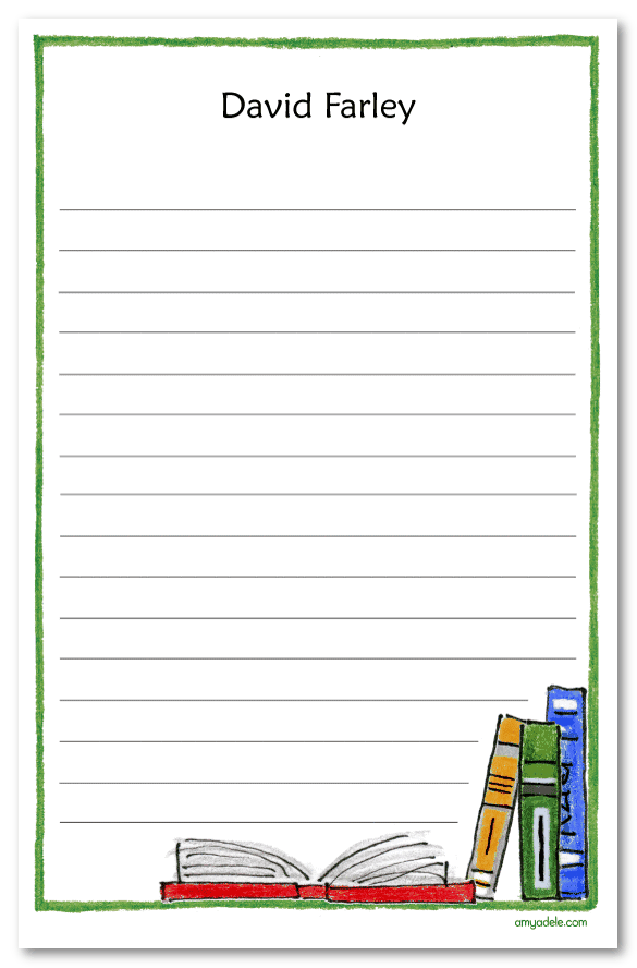 Reading Books Note Pad