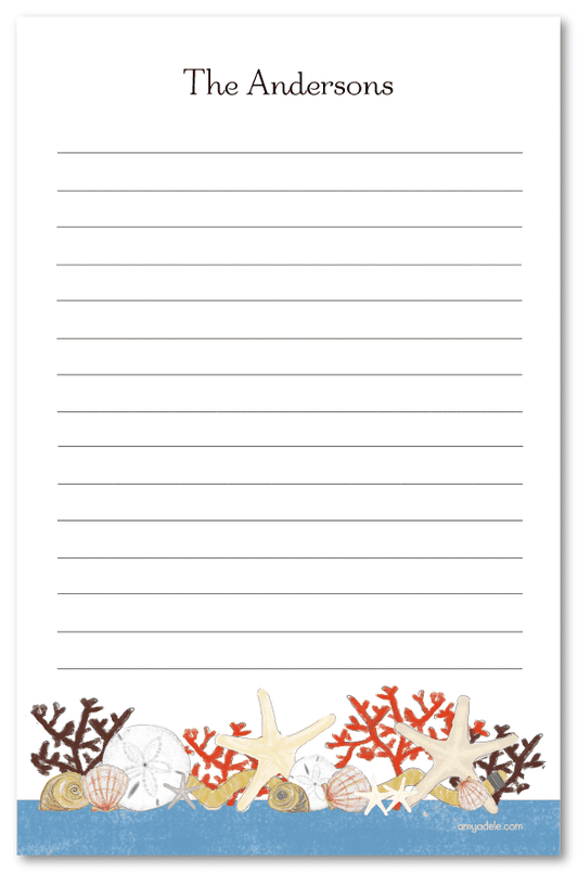 Sea Treasures Note Pad