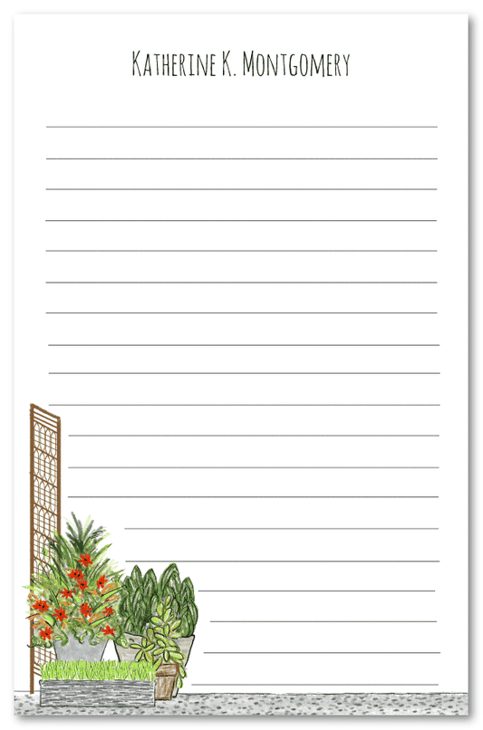 Modern Container Garden Note Pad