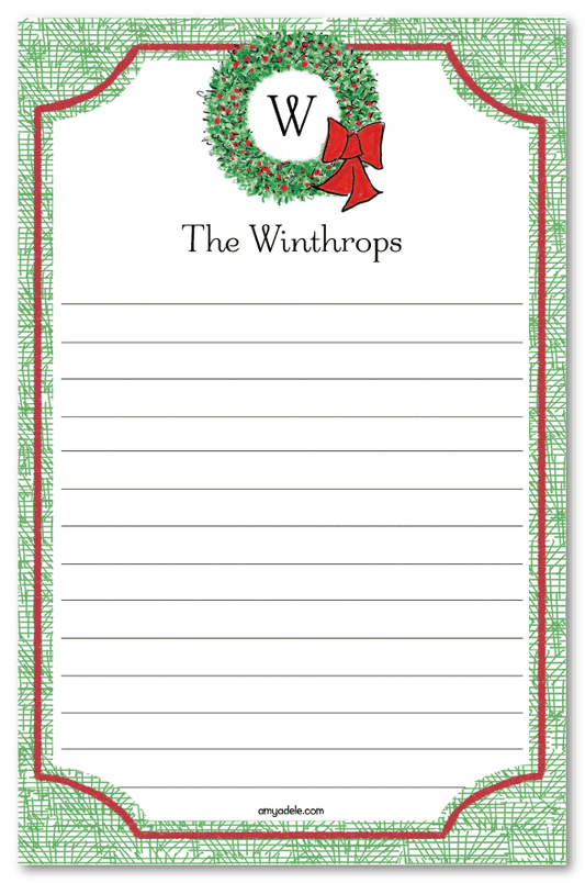 Evergreen Holiday Note Pad