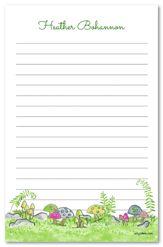 Mushroom Garden Note Pad