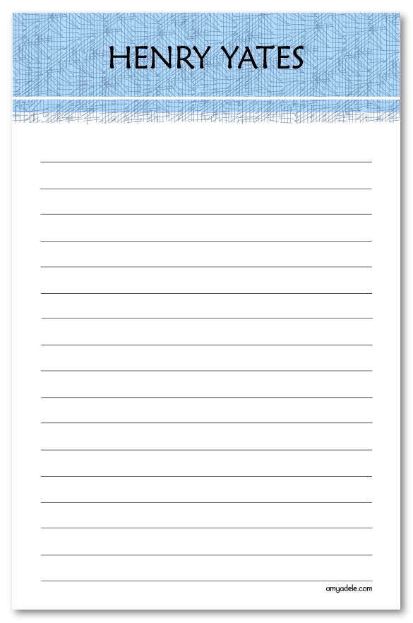 Blue Messagepad Blue Mesh Note Pad – AmyAdele.com