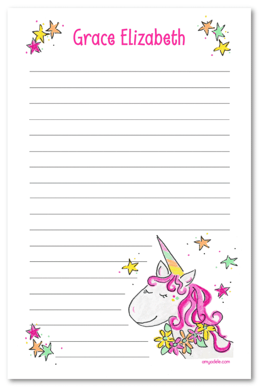 Pink Unicorn Note Pad