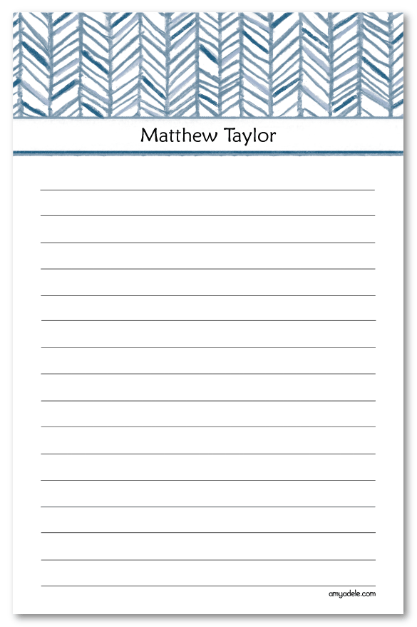 Gray Fishtail Note Pad