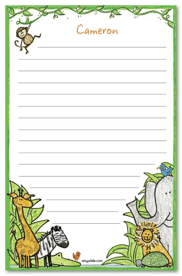 Zoo Note Pad – AmyAdele.com