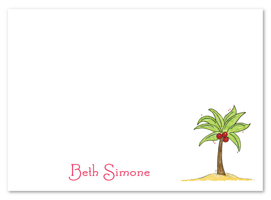 Christmas Palm Tree Flat Note Cards