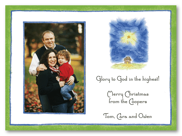Stable Christmas Photo Card