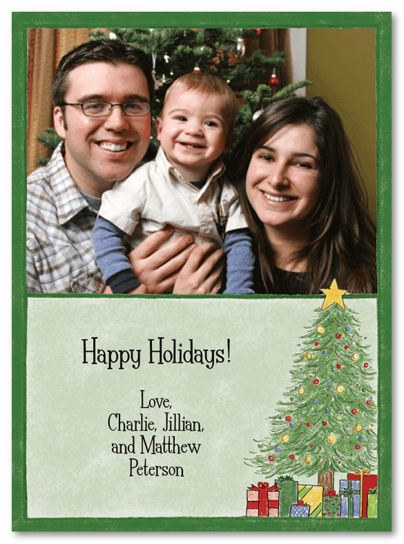 Christmas Tree Scene Photo Card