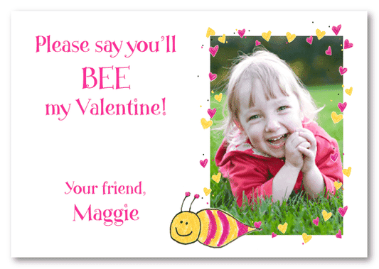 Valentine Bee Photo Card