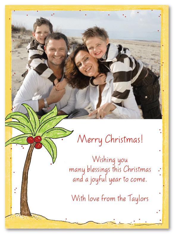 Christmas Palm Tree Photo Card