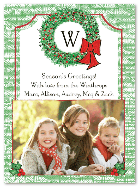 Evergreen Holiday Photo Card