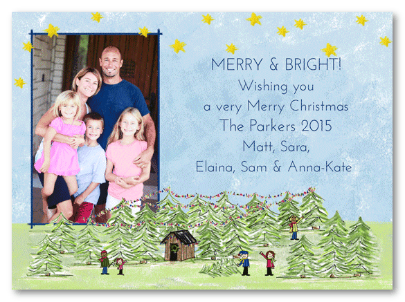 Christmas Tree Stand Photo Card