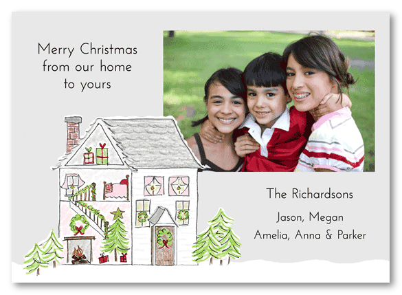 Christmas Holiday House Photo Cards