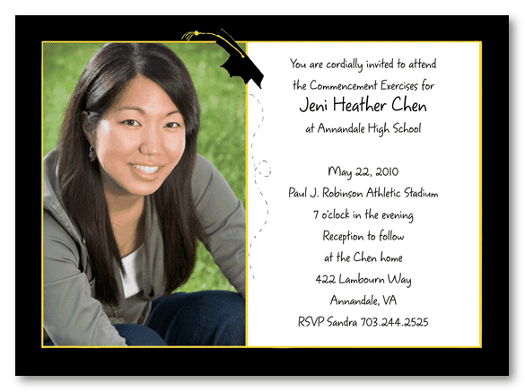 Graduation Cap Photo Invitations