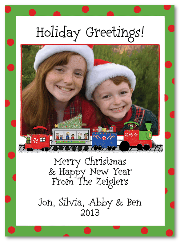 Christmas Train Photo Card
