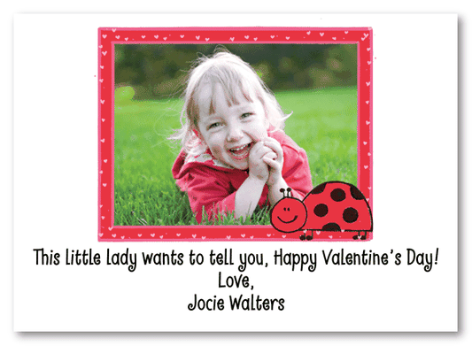 Ladybug Kids Photo Valentine Cards