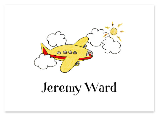 Yellow Airplane Stationery
