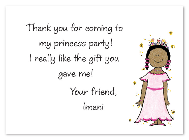 African American Princess Flat Note Card