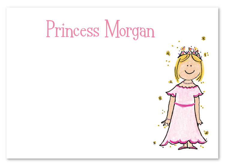Blonde Princess Flat Note Card