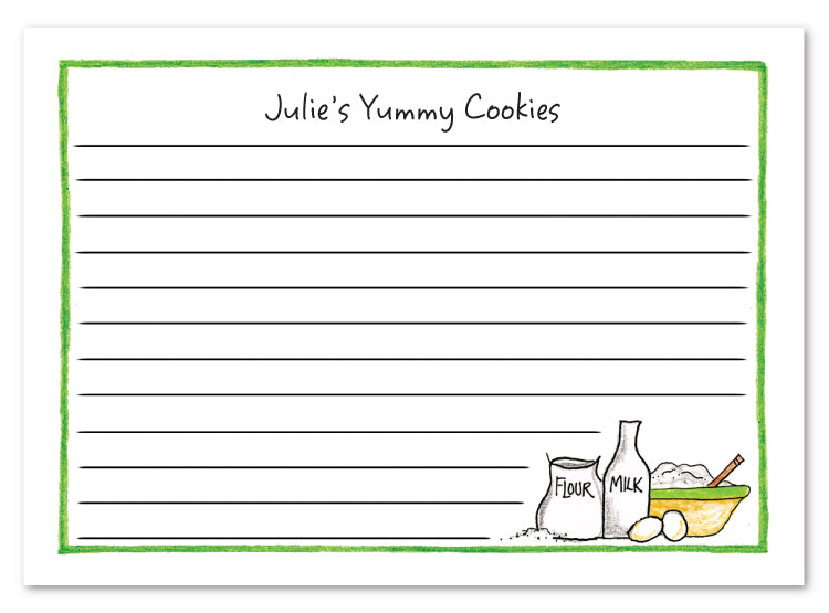 Baking Ingredients Recipe Card