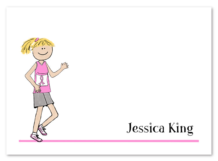 Running for Cancer Girl Stationery