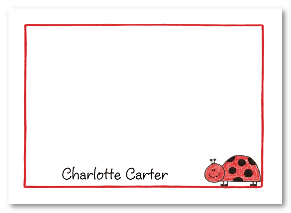 Ladybug Flat Card