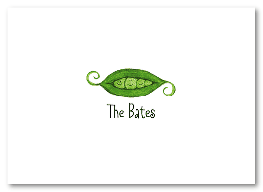 Peapod Family Of 4 Stationery