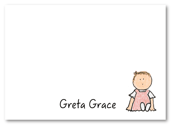 Garden Baby Girl Stationery