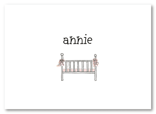 Pink Bassinet Stationery
