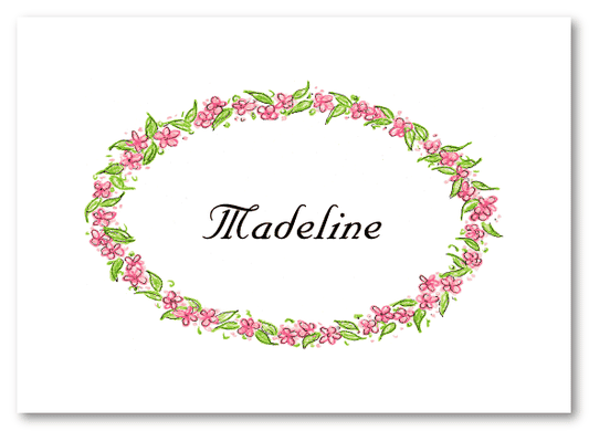 Madeline Oval Border Stationery