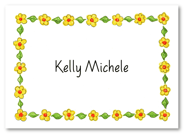 Kellys Yellow Border Stationery