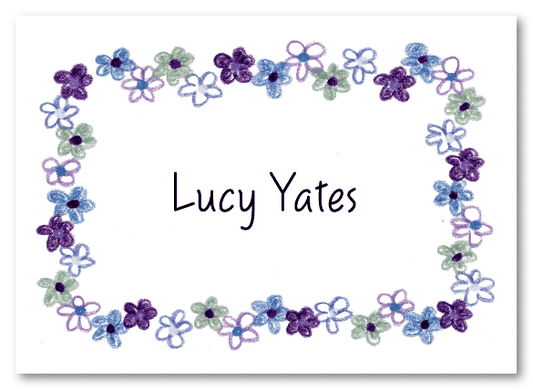 Lucys Purple Border Stationery