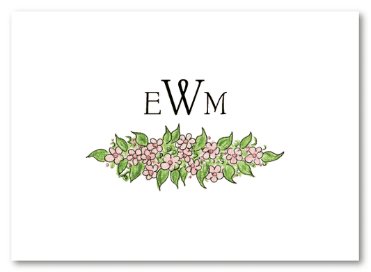 Pink Bunch of Flowers Stationery