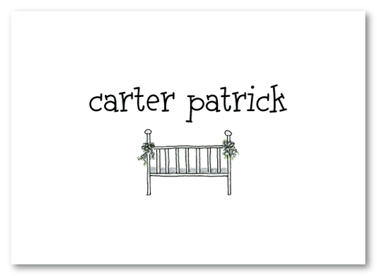 Blue Bassinet Stationery