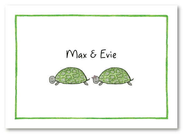 Boy And Girl Turtle Stationery