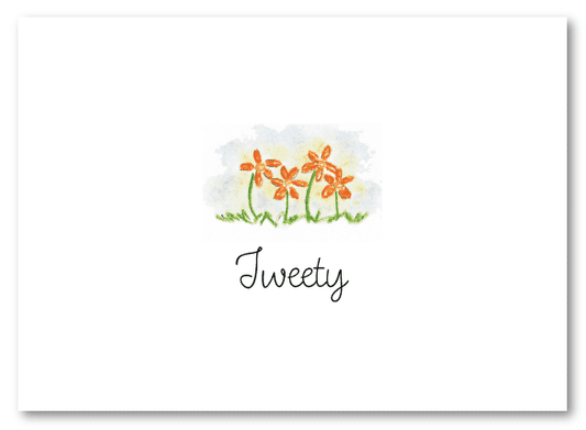 Tweetys Orange Daisies Stationery