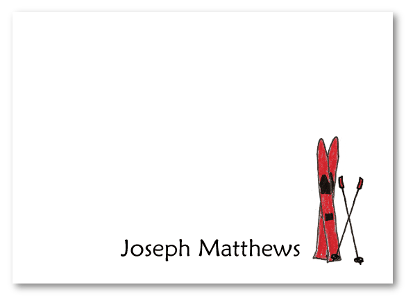 Red Skis Stationery