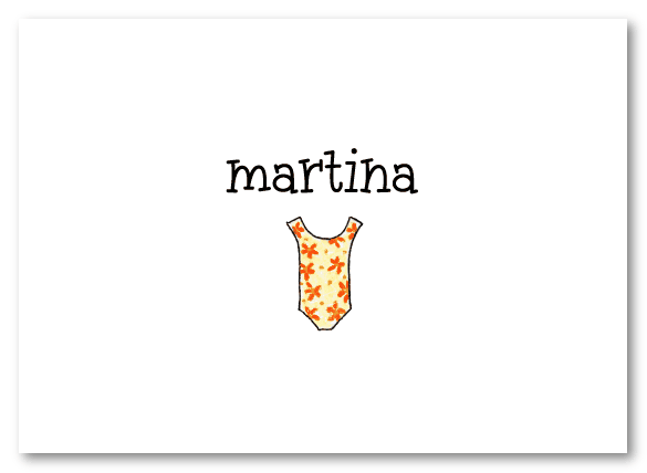Orange Swimsuit Stationery