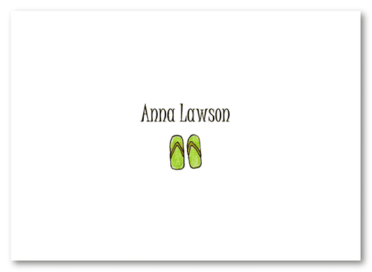 Green Flip Flops Stationery