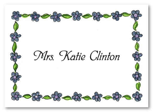 Kellys Blue Border Stationery