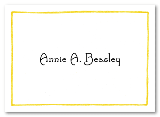 Yellow Line Border Stationery