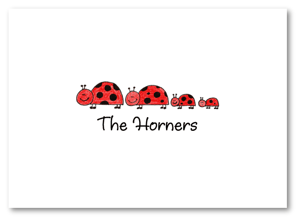 Ladybug Family Of 4 Stationery