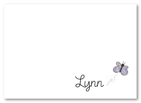 Lynns Purple Butterfly Stationery