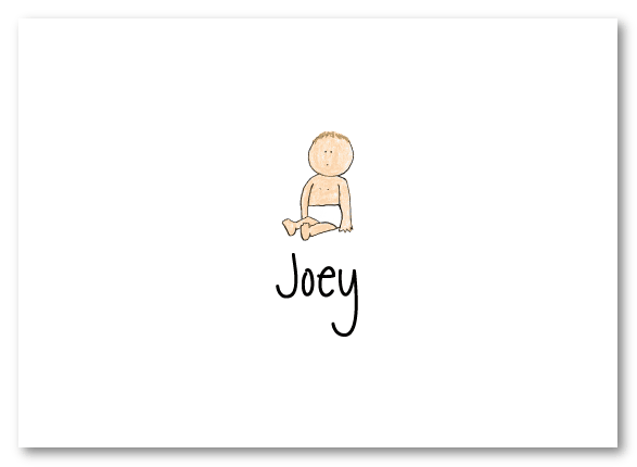 Sitting Baby Thank You Note